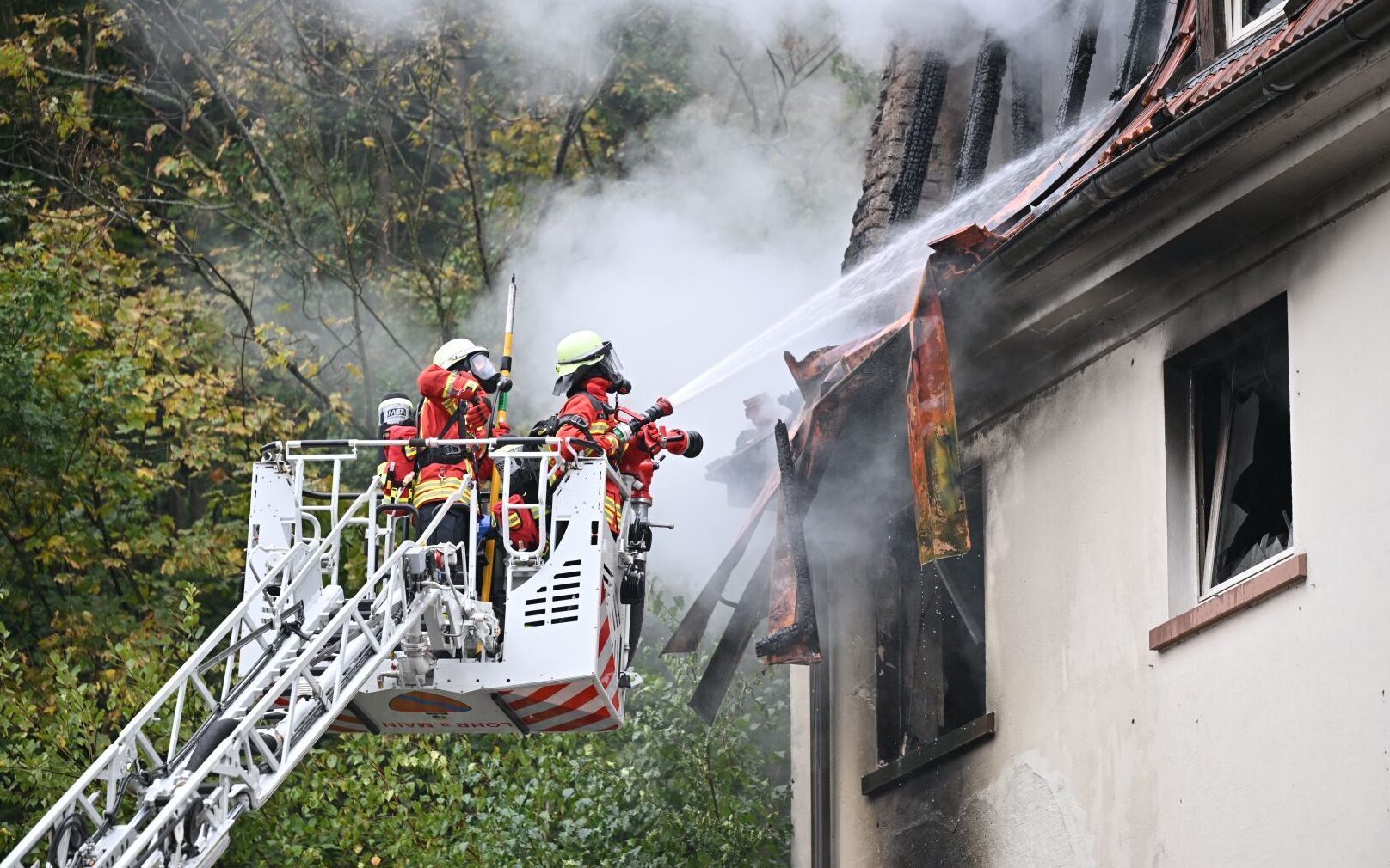 Gemünden: Großbrand in der Alten Brauerei