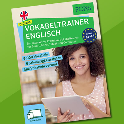 PONS Digital Vokabeltrainer Englisch im Wert von 18 €
